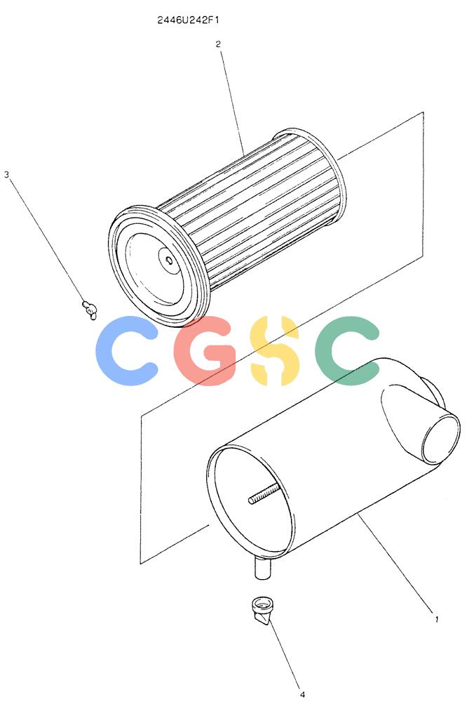 神钢零件查询(K907LC) - MARK II EXCAVATOR BTW YQU0001 - YQU0400 (1/87-12/03) (05-004) - AIR CLEANER ASSY Kobelco