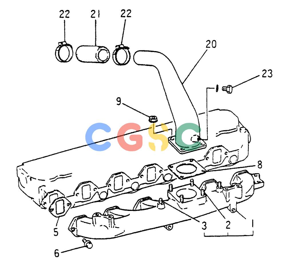 神钢零件查询(6DR5) - MITSUBISHI DIESEL ENGINE (1/06-12/06) (01-016) - INLET MANIFOLD Kobelco