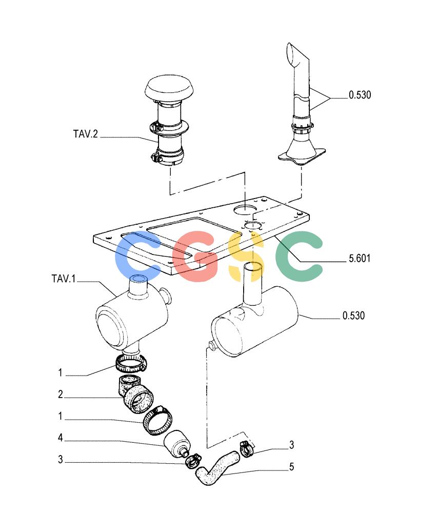 纽荷兰零件查询(FD175) - CRAWLER DOZER (N.A. VERSION)(S/N 061640 & AFTER) (1/93-) (0.540[04]) - DRY AIR CLEANER New Holland Constructuion