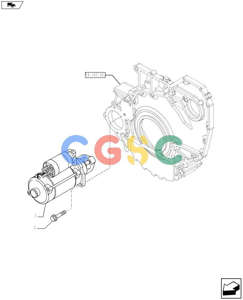 神钢零件查询(F4GE9684C J602) - ENGINE 5801385852 - 84369829 (1/13-) (55.201.01) - STARTER MOTOR Kobelco