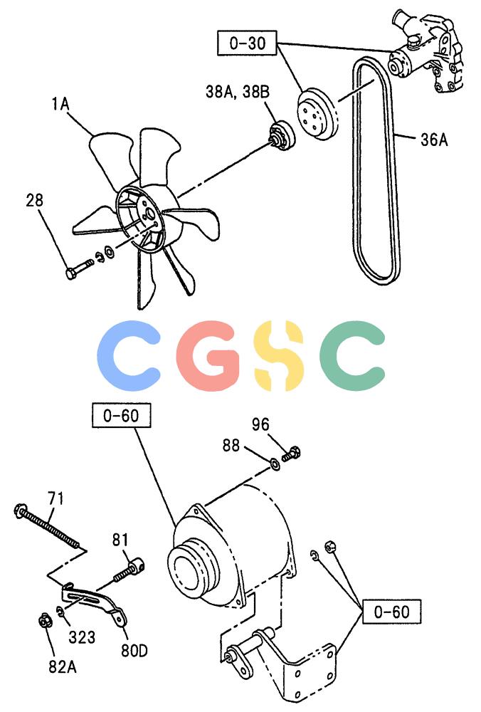 纽荷兰零件查询(E70SR) - MIDI CRAWLER EXCAVATOR ASN YT04-07175 (08-016) - FAN AND FAN BELT New Holland Constructuion