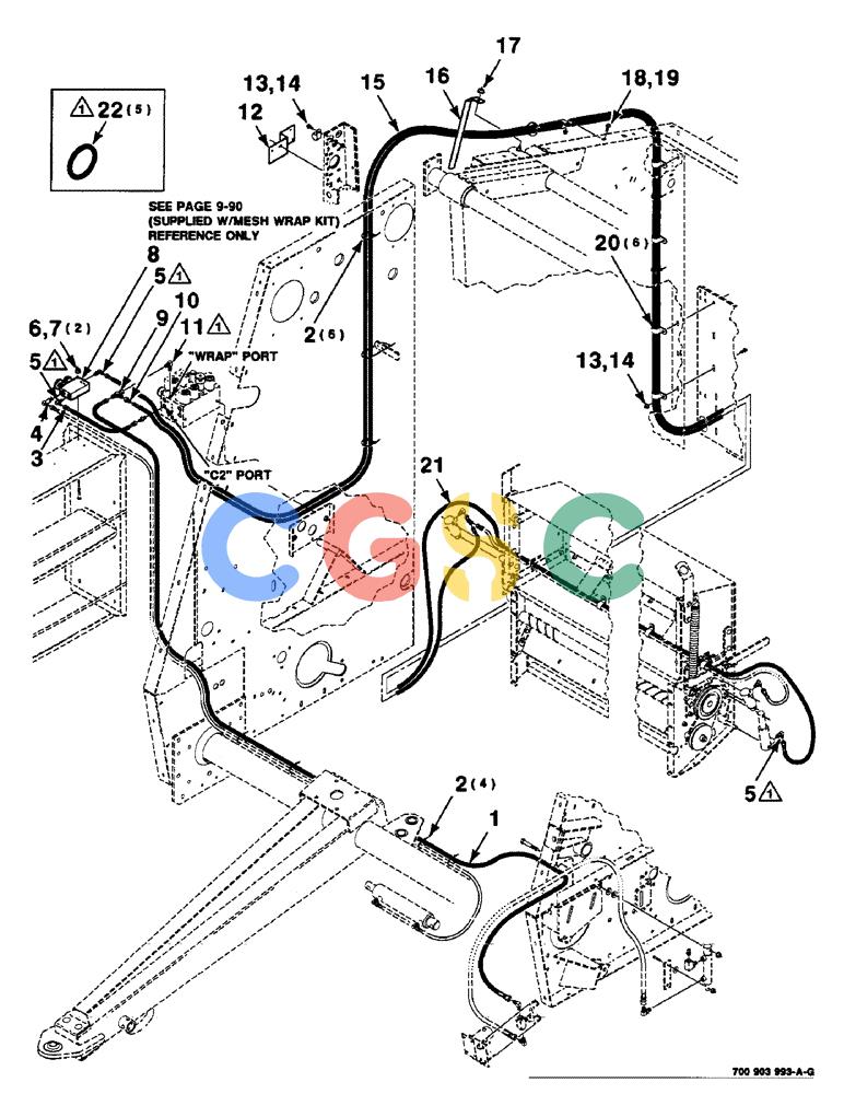 凯斯零件查询(8465) - CASE IH AUTO ROUND BALER (1/91-12/97) (9-46) - MESH WRAP ADAPTER KIT, HK50904 MESH WRAP ADAPTER KIT COMPLETE, SERIAL NUMBER CFH0073272 AND LATER Case Agriculture