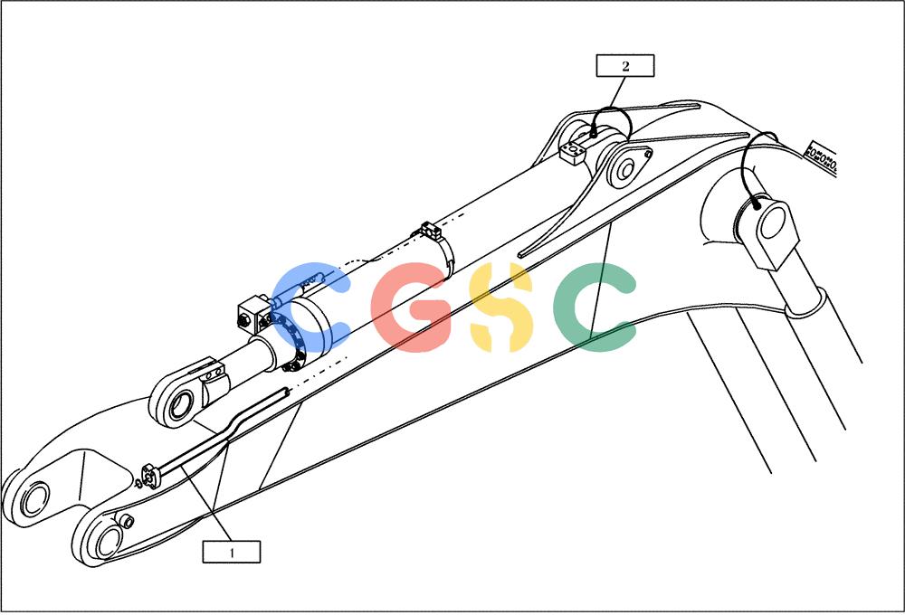 纽荷兰零件查询(EC160) - CRAWLER EXCAVATOR (4/99-) (60.160[004]) - HYDRAULIC SYSTEM MONOBLOC BOOM 4,6 M (S/N 716112-UP) New Holland Constructuion