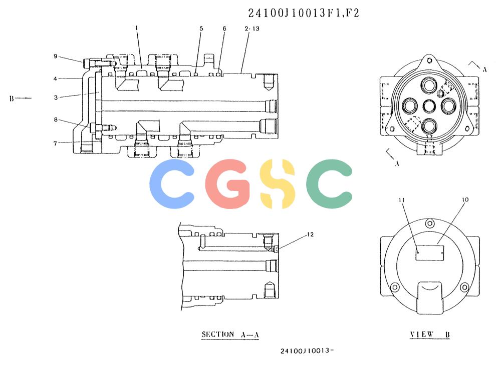 神钢零件查询(K903) - MARK II EXCAVATOR BTW LE6601 - LE7871 (1/88-12/03) (11-070) - JOINT ASSY, SWIVEL Kobelco