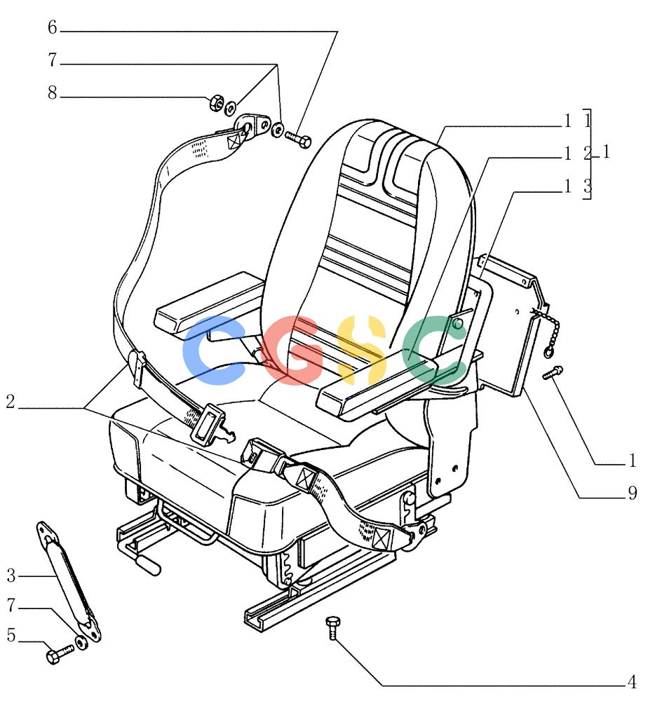 纽荷兰零件查询(FD145) - CRAWLER DOZER (N.A. VERSION) (10/98-) (5.667[01]) - OPERATOR'S SEAT New Holland Constructuion