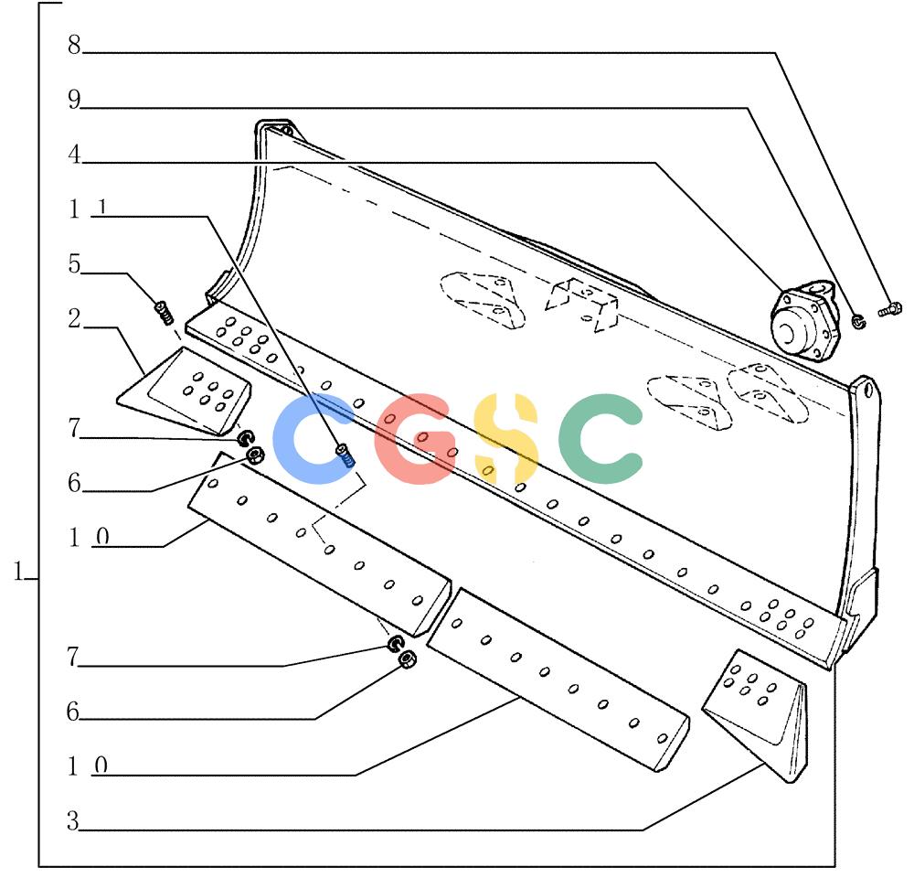 纽荷兰零件查询(FD145) - CRAWLER DOZER (N.A. VERSION) (10/98-) (9.440[02]) - FRONT IMPLEMENT ALL HYDR.- MOLDBOARD - OPTIONAL CODE 76035980 New Holland Constructuion