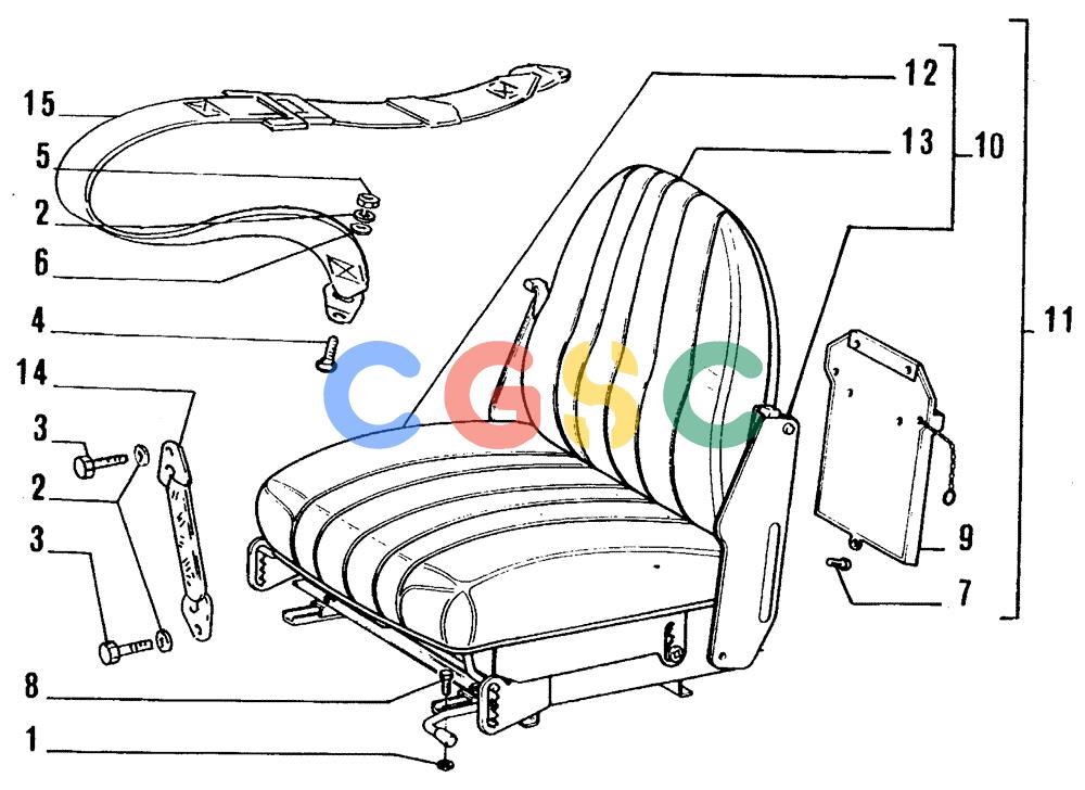 纽荷兰零件查询(FL14E) - CRAWLER LOADER (L6.01[001]) - DRIVER'S SEAT New Holland Constructuion