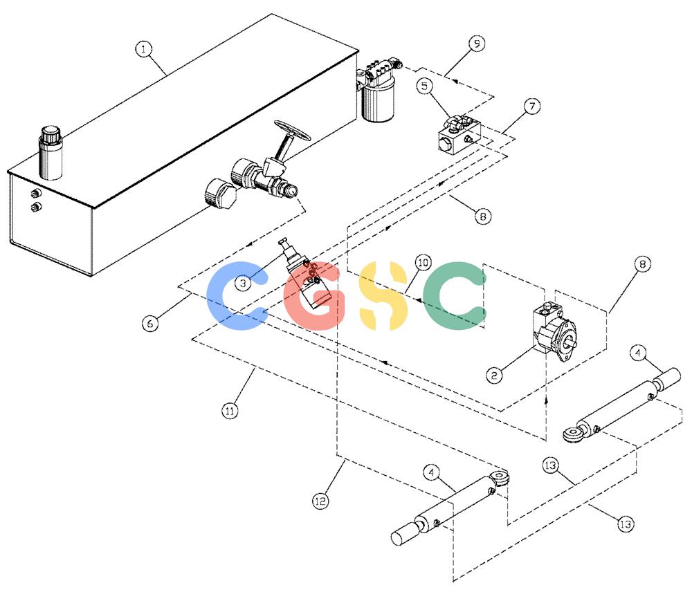 凯斯零件查询(4330) - TITAN FLOATER (6/98-8/99) (06-001) - HYDRAULIC ASSEMBLY Case Agriculture