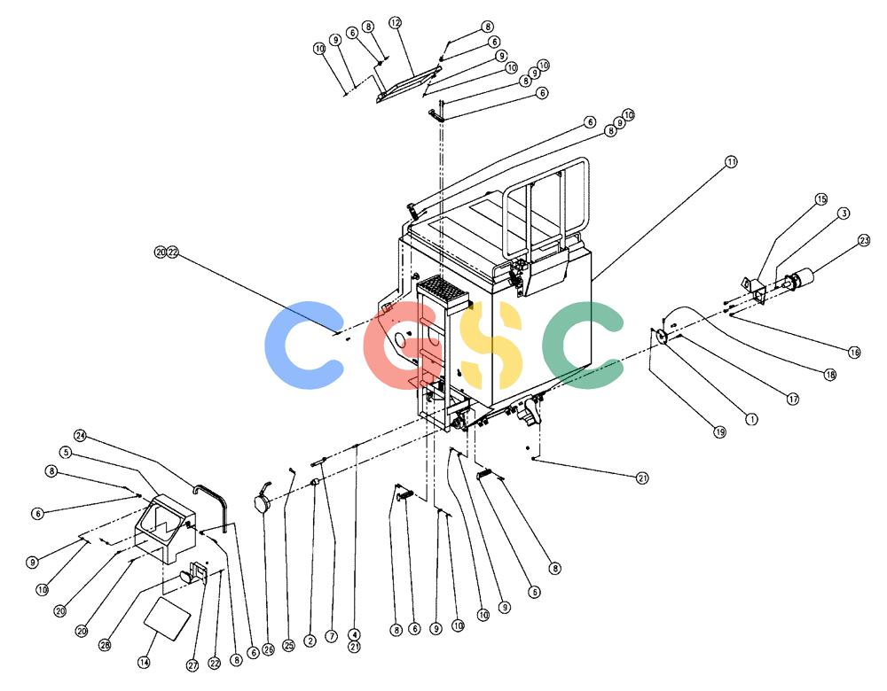 凯斯零件查询(438) - FLEX-AIR APPLICATOR - 2003 (3/03-10/03) (02-009) - PARTS GROUP, DOUBLE BIN, LH, 50 CU FT Case Agriculture
