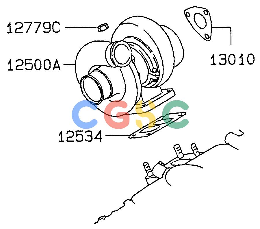 纽荷兰零件查询(E235SRLC) - CRAWLER EXCAVATOR BTW YU04-00837 - YU04-01417 (08-031[01]) - TURBOCHARGER New Holland Constructuion