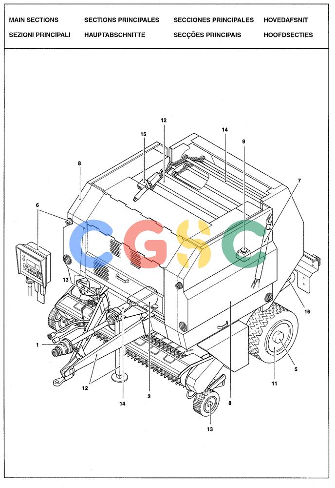 凯斯零件查询(RBX341) - SILAGE PACK ROUND BALER (3/03-12/05) (0.0016[01]) - MAIN SECTIONS Case Agriculture