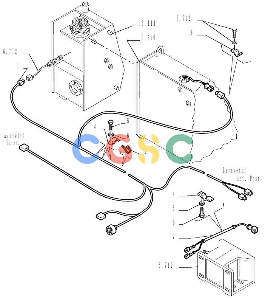 纽荷兰零件查询(DC150LT) - CRAWLER DOZER (6/00-) (6.711[02]) - ELECTRICAL SYSTEM - ELECTRIC WIRING New Holland Constructuion