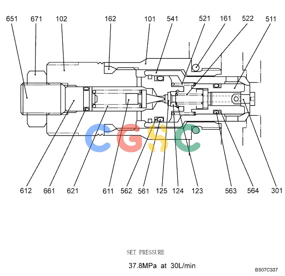 纽荷兰零件查询(E175B) - CRAWLER EXCAVATOR TIER 3 (NA) - N7DA16301 - (5/07-) (08-07[00]) - VALVE ASSY, OVERLOAD (YN22V00029F2) New Holland Constructuion
