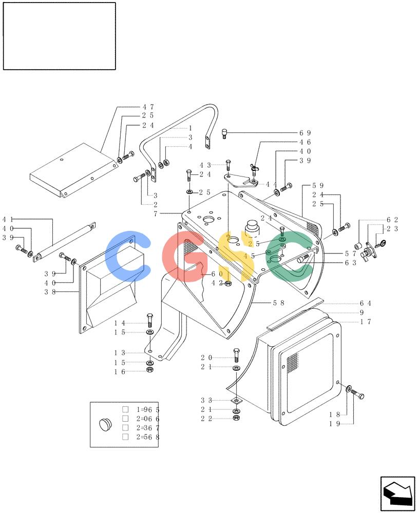 纽荷兰零件查询(DC80) - CRAWLER DOZER (N.A. VERSION) (4/99-) (5.601[01E]) - HOODS (DC80 STD. S/N 13141056 TO 13141133; LGP S/N 13145016 TO 13145029) New Holland Constructuion