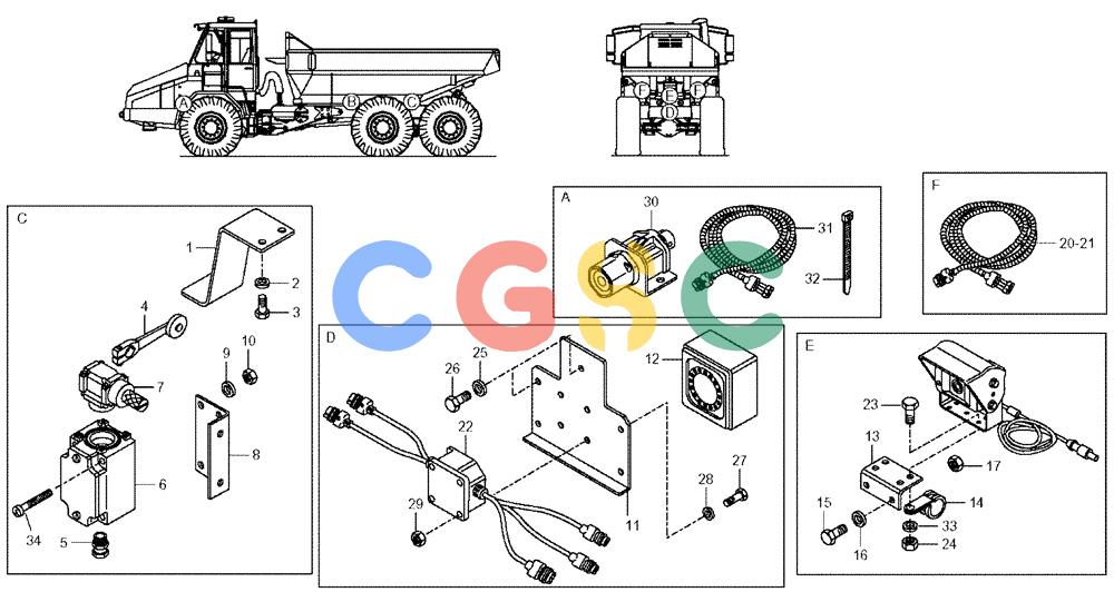 纽荷兰零件查询(AD300) - ARTICULATED DUMP TRUCK (1/01-) (6.720/3[01]) - ELECTRIC COMPONENTS New Holland Constructuion