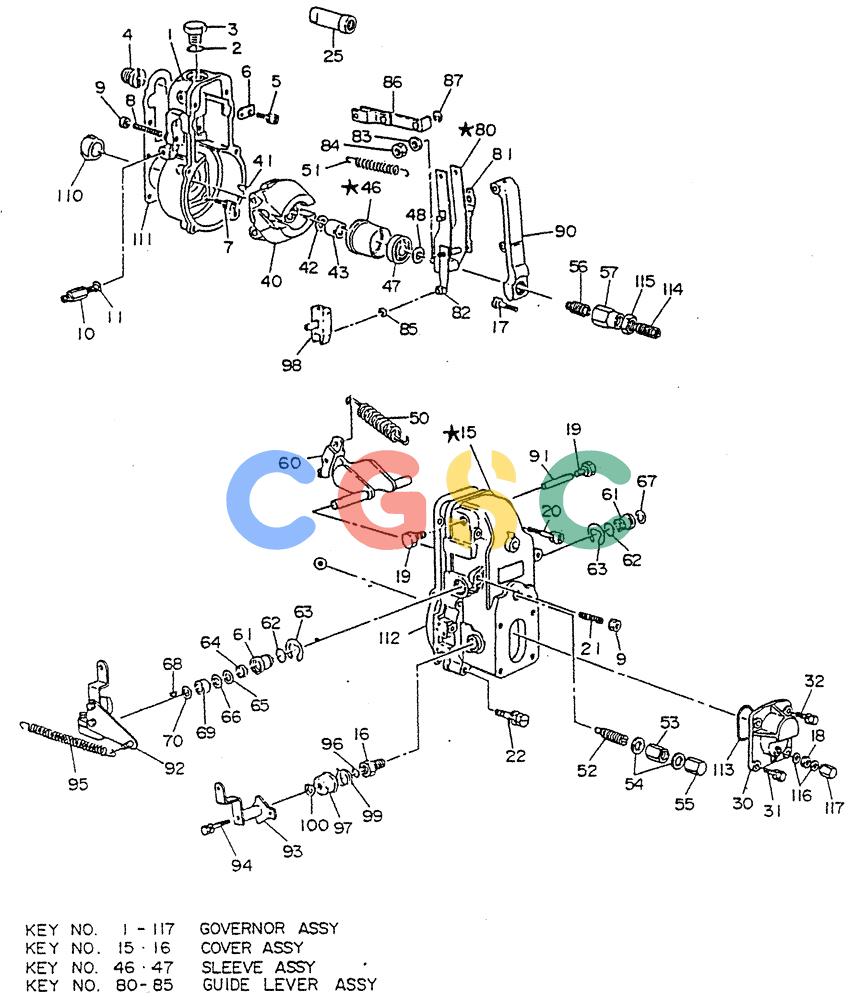神钢零件查询(FD6(T)14) - NISSAN DIESEL ENGINE ASN 050001 - LK400 & LK500A (1/06-12/06) (05-007) - GOVERNOR (INNER PARTS) Kobelco