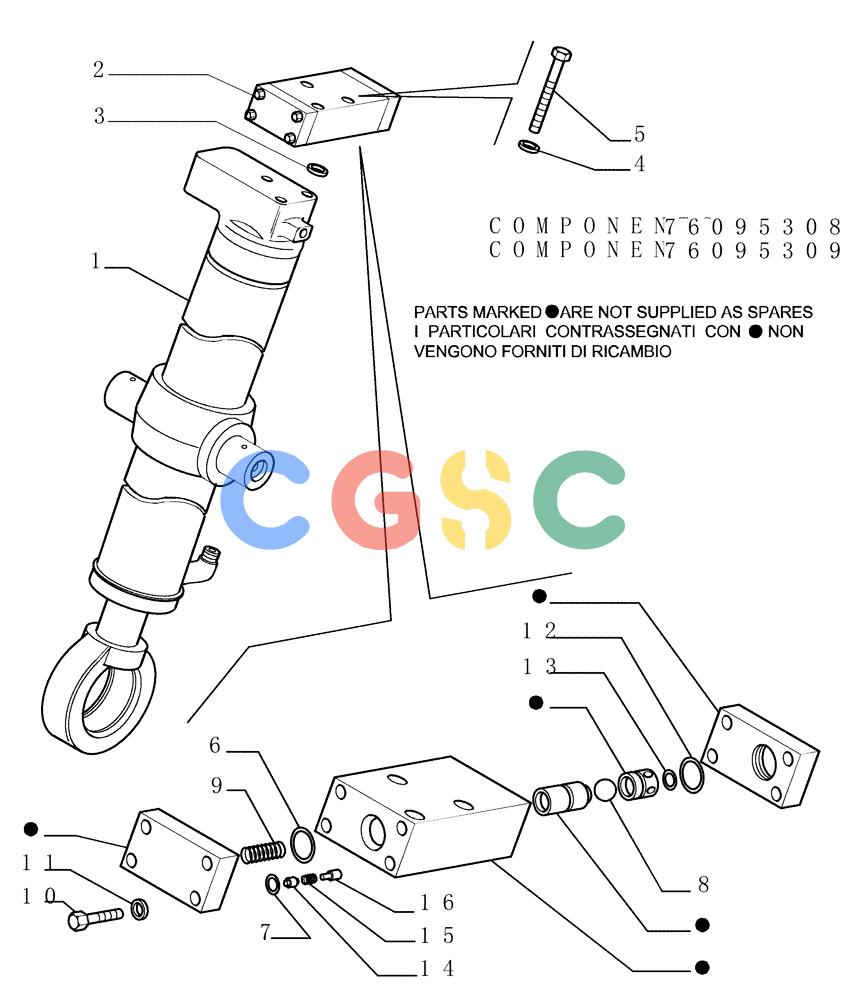 纽荷兰零件查询(D150) - CRAWLER DOZER (1/05-) (3.443[02A]) - LIFT CYLINDERS - FRONT IMPLEMENT - VERSION (04) New Holland Constructuion
