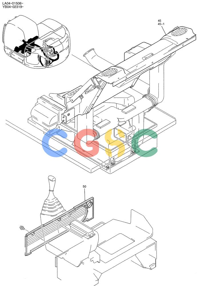 纽荷兰零件查询(E200SRLC) - CRAWLER EXCAVATOR BTW LA04-01506 - LA04-01625 (01-047[01]) - PANEL ASSY, INSTRUMENT (AIR-CON) New Holland Constructuion