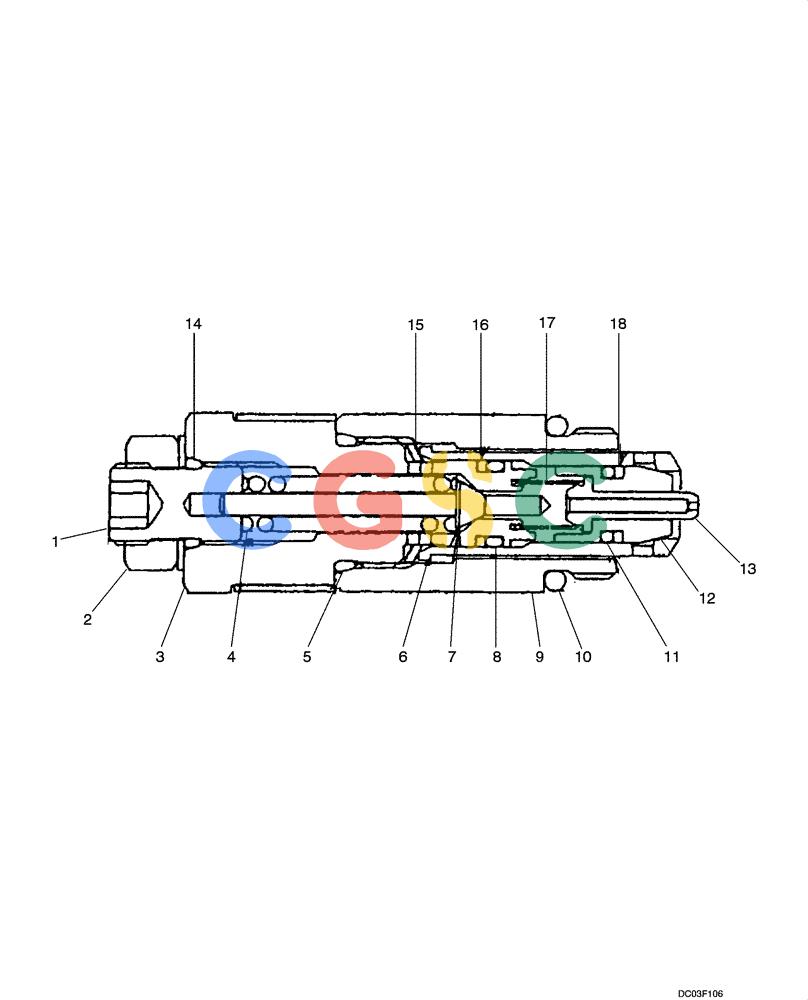 纽荷兰零件查询(E15) - COMPACT CRAWLER EXCAVATOR (N.A.) (1/06-) (08-37[00]) - VALVE ASSY - RELIEF (PA22V01001F1) New Holland Constructuion