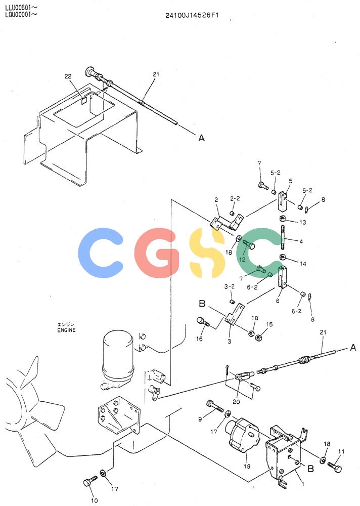 神钢零件查询(MD240C) - EXCAVATOR ASN LLU00601 (1/80-12/06) (05-007) - CONTROL ASSY, ENGINE Kobelco