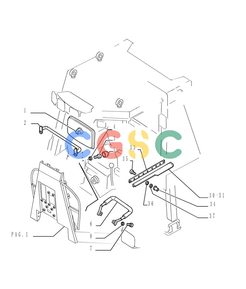 纽荷兰零件查询(DC150.B) - CRAWLER DOZER TIER 2 (3/03-) (9.651[10]) - ROPS CANOPY - COMPONENTS - OPTIONAL CODE 784111221 New Holland Constructuion