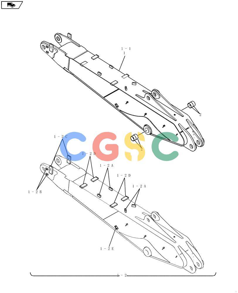 纽荷兰零件查询(E235BSR) - CRAWLER EXCAVATOR (5/07-) (2.002[02]) - BOOM FRONT - 2-PIECE BOOM New Holland Constructuion