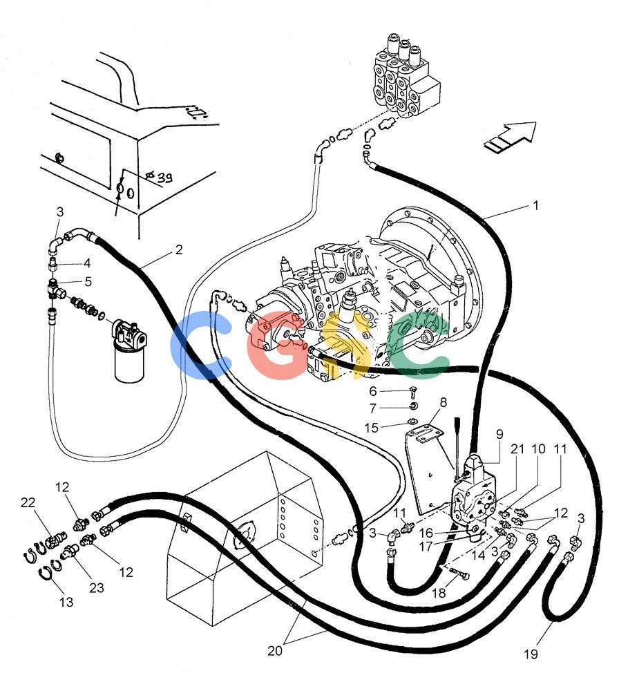 纽荷兰零件查询(DC100) - CRAWLER DOZER (N.A. VERSION) (4/00-) (9.556[01]) - REAR FOUR SPOOL FUNCTION DC70 - DC80 - DC100 New Holland Constructuion