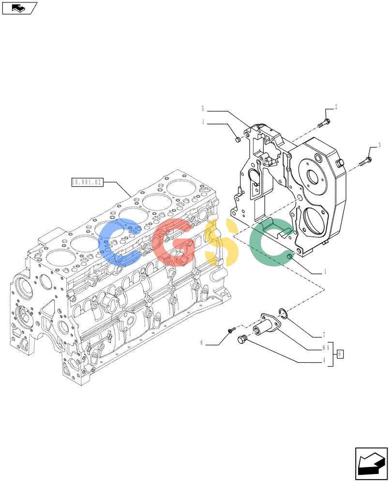 神钢零件查询(F4GE9684R J605) - ENGINE 5801404376 - 84370655 (11/13-) (10.106.03) - CRANKCASE COVERS (2852682) Kobelco