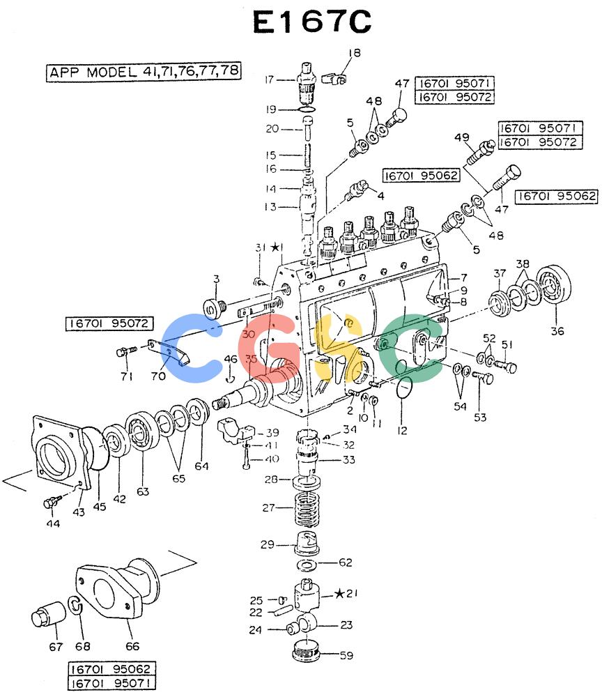 神钢零件查询(NE6(T)04) - NISSAN DIESEL ENGINE (1/86-12/98) (06-006) - PUMP INJECTION (INNER PARTS) Kobelco