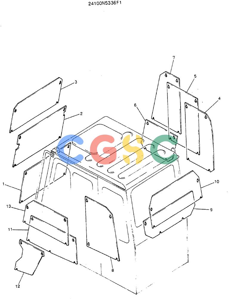 神钢零件查询(MD320BLC) - EXCAVATOR BTW YC0301 - YC0747 (1/80-12/06) (08-001) - GUARD ASSY Kobelco