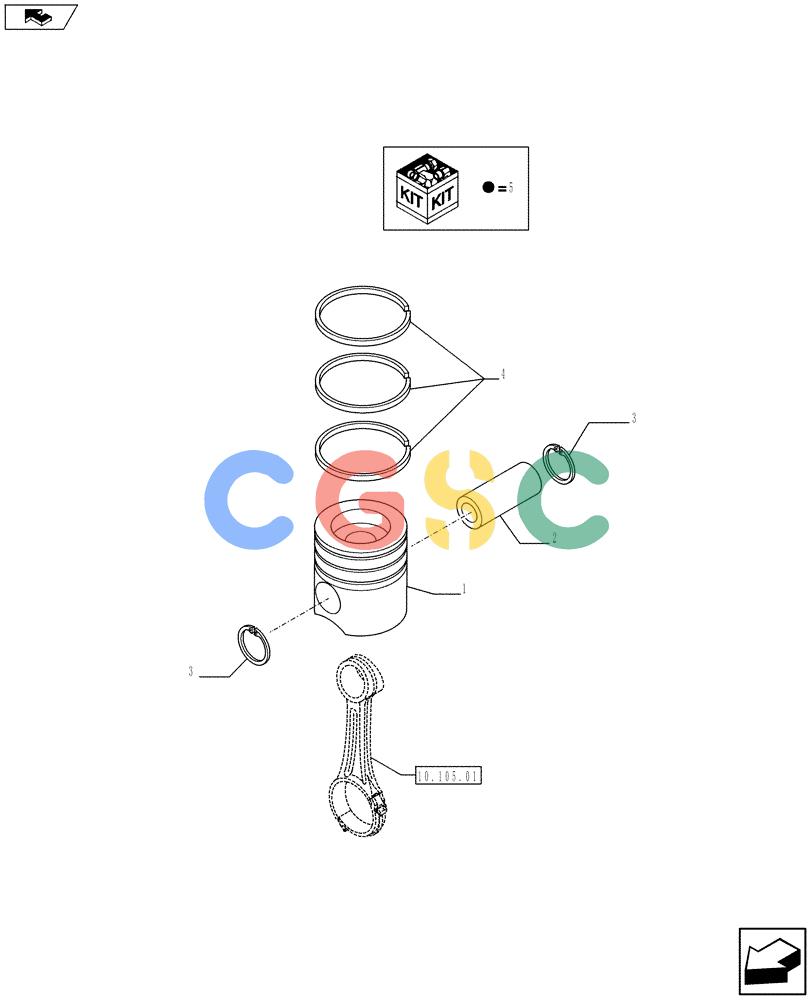 神钢零件查询(F4HFE6131 A005) - ENGINE 5801425077 - 84387924 (1/11-) (10.105.02) - PISTON, ENGINE Kobelco