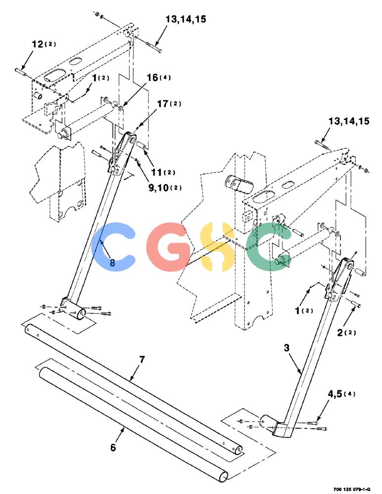 凯斯零件查询(8465) - CASE IH AUTO ROUND BALER (1/91-12/97) (5-16) - EJECTOR ASSEMBLY Case Agriculture