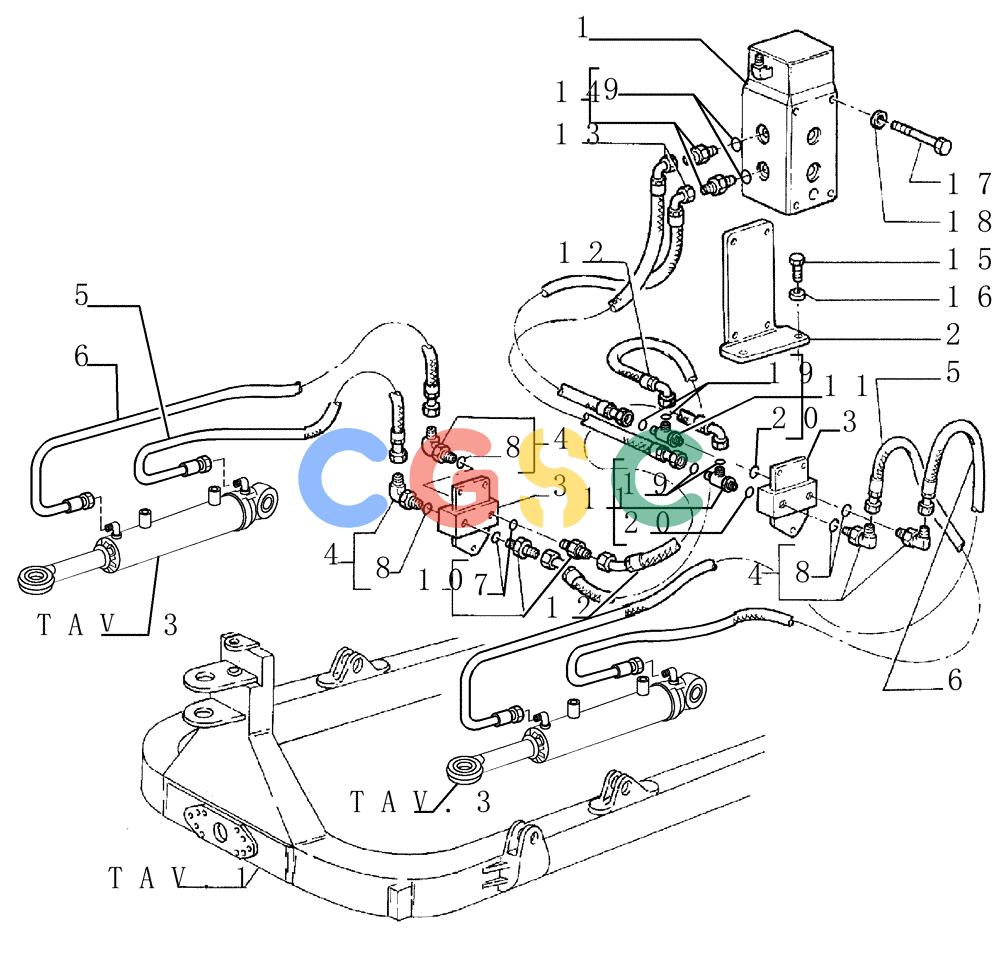 纽荷兰零件查询(FD145) - CRAWLER DOZER (N.A. VERSION) (10/98-) (9.440[04]) - FRONT IMPLEMENT ALL. HYDR.- HYDR. SYSTEM - OPTIONAL CODE 76035980 New Holland Constructuion