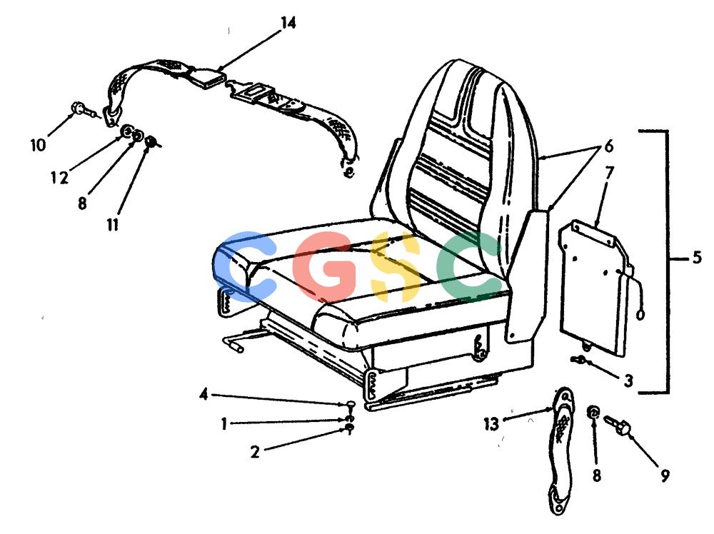纽荷兰零件查询(FL14E) - CRAWLER LOADER (L6.01/1[001]) - DRIVER'S SEAT New Holland Constructuion