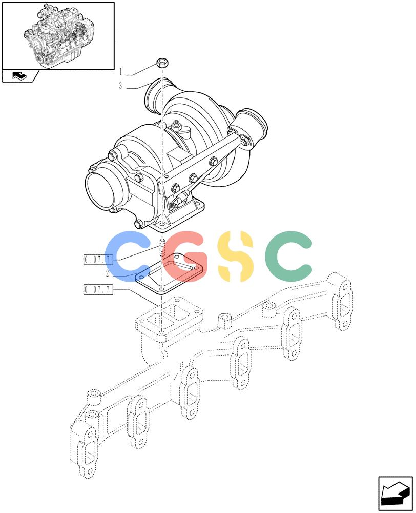 神钢零件查询(F4GE9684R J602) - ENGINE 504360958 - 84159125 (1/08-12/12) (0.24.0) - TURBOCHARGING (2855732) Kobelco