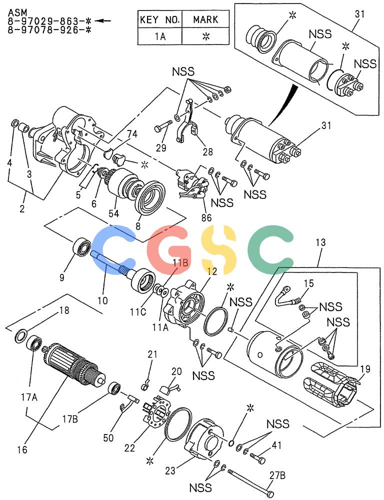 纽荷兰零件查询(E200SRLC) - CRAWLER EXCAVATOR BTW LA04-01506 - LA04-01625 (08-026) - STARTER New Holland Constructuion