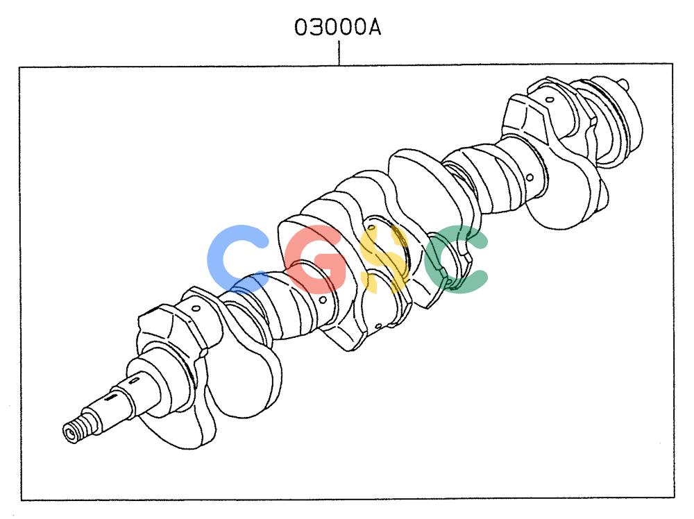 纽荷兰零件查询(E235SRLC) - CRAWLER EXCAVATOR BTW YU04-00837 - YU04-01417 (08-004) - SERVICE CRANKSHAFT ASSY New Holland Constructuion