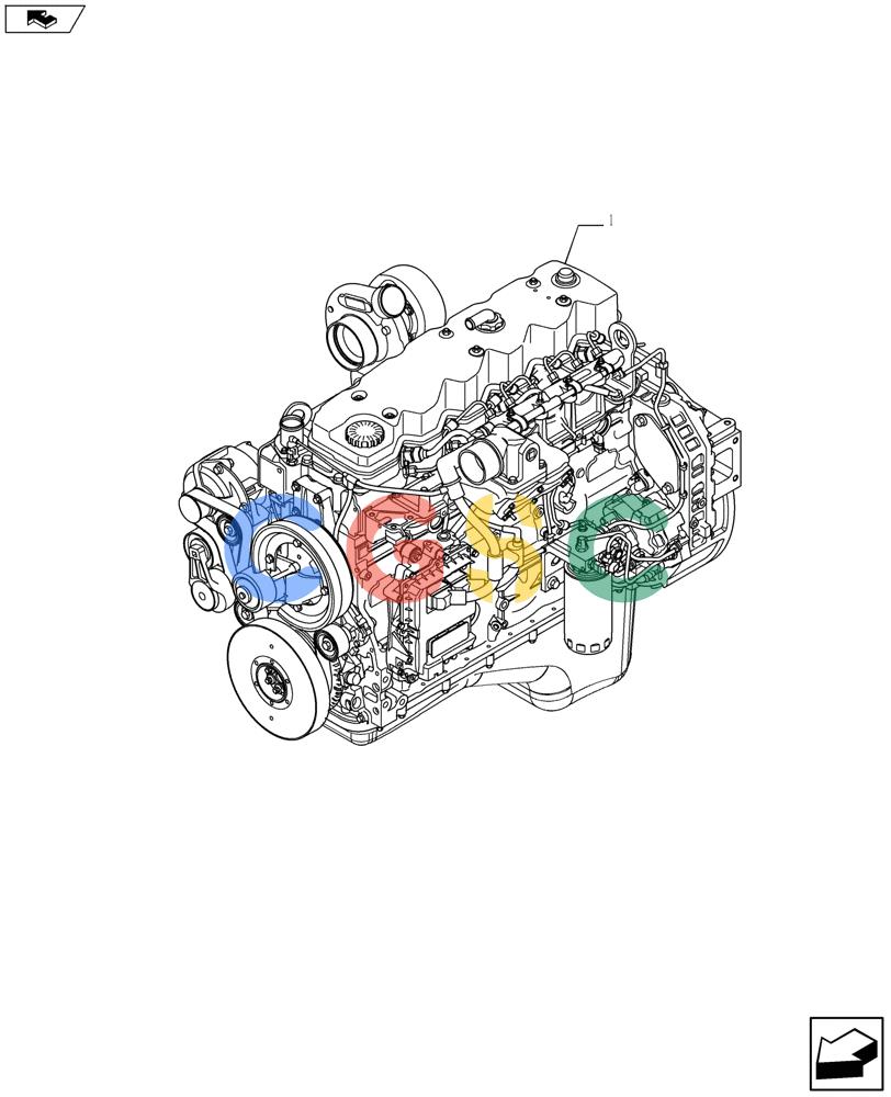 神钢零件查询(F4HFE613T A004) - ENGINE 504384900 - 84232924 (3/11-) (10.001.01) - ENGINE ASSY (504384900) Kobelco