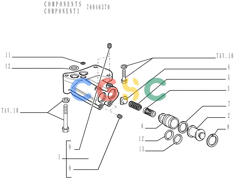 纽荷兰零件查询(DC150LT) - CRAWLER DOZER (6/00-) (1.211[12]) - TRANSMISSION - CONTROL VALVE New Holland Constructuion