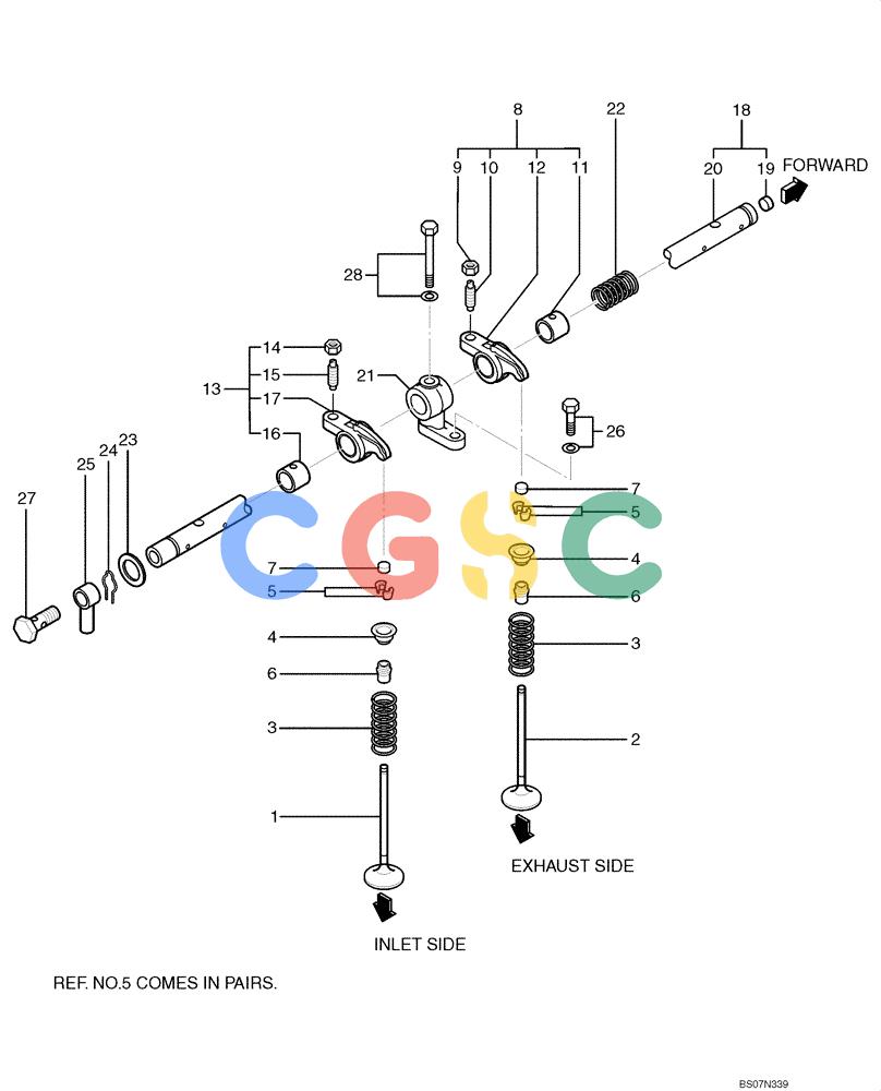 纽荷兰零件查询(E135B) - CRAWLER EXCAVATOR TIER 3 - ASN YH05-07001 (N8TA13006) (1/08-) (09-03[00]) - ROCKER SHAFT New Holland Constructuion