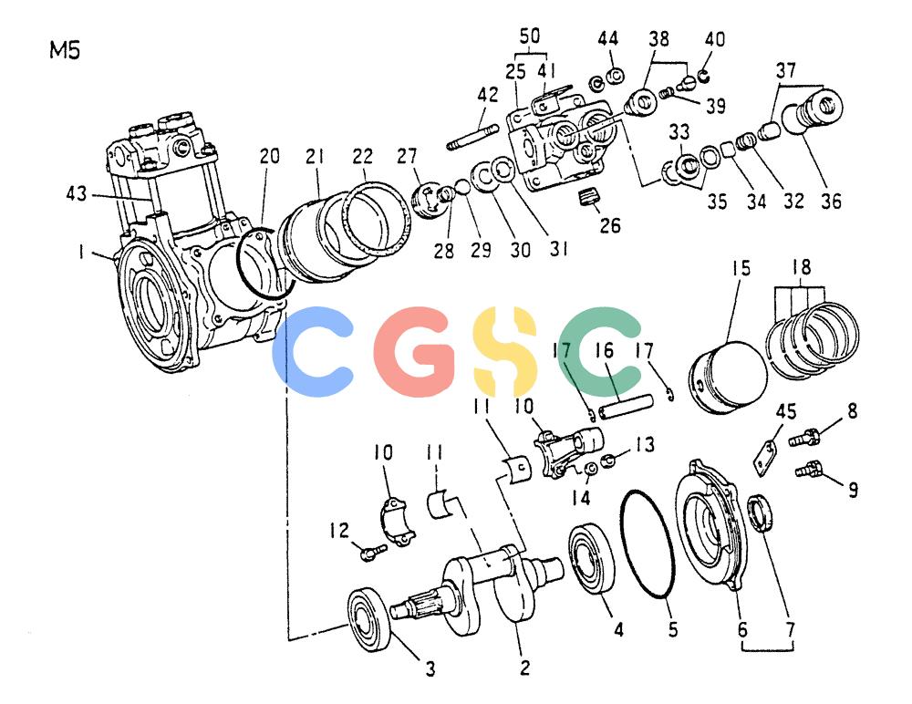 神钢零件查询(8DC9-T) - MITSUBISHI DIESEL ENGINE - K914 & K975 (1/79-12/06) (01-032[02]) - AIR COMPRESSOR (INNER PARTS) Kobelco