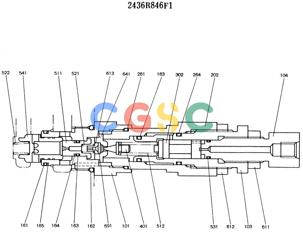 神钢零件查询(K916LC) - MARK II EXCAVTOR ASN YS0201 (1/89-12/03) (10-005) - VALVE ASSY, PORT RELIEF Kobelco