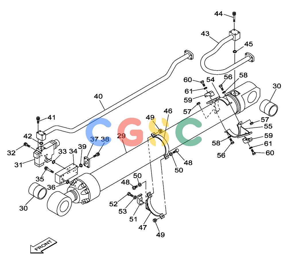 纽荷兰零件查询(E805) - CRAWLER EXCAVATOR TIER 3 (7/06-) (08-019-01[01]) - HYDRAULIC CIRCUIT - DIPPER CYLINDER - BOOM (8.40 M) - (WITH VALVE, PRESSURE RELIEF) New Holland Constructuion