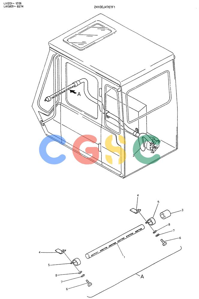 神钢零件查询(K904DL) - EXCAVATOR ASN LX1201 (1/84-12/03) (08-033) - DEFROSTER ASSY Kobelco