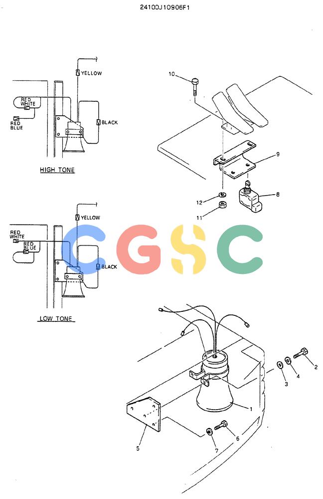 神钢零件查询(MD320BLC) - EXCAVATOR BTW YC0301 - YC0747 (1/80-12/06) (08-006) - BUZZER ASSY, BACK Kobelco