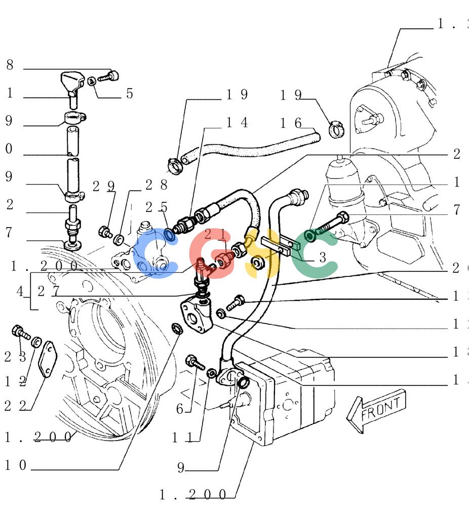 纽荷兰零件查询(FD145) - CRAWLER DOZER (N.A. VERSION) (10/98-) (1.220[02]) - TRANSMISSION LUBRICATION SYSTEM New Holland Constructuion