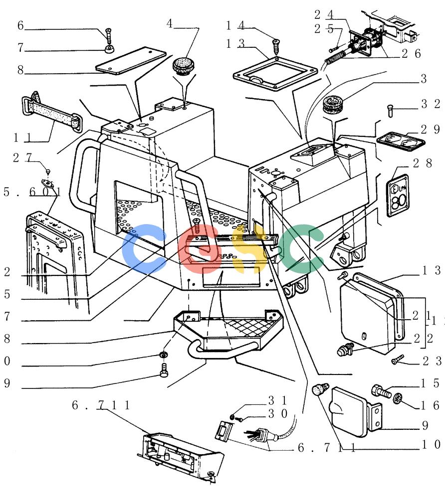 纽荷兰零件查询(FD145) - CRAWLER DOZER (N.A. VERSION) (10/98-) (9.651[03]) - ROPS CANOPY - OPTIONAL CODE 76052569 New Holland Constructuion
