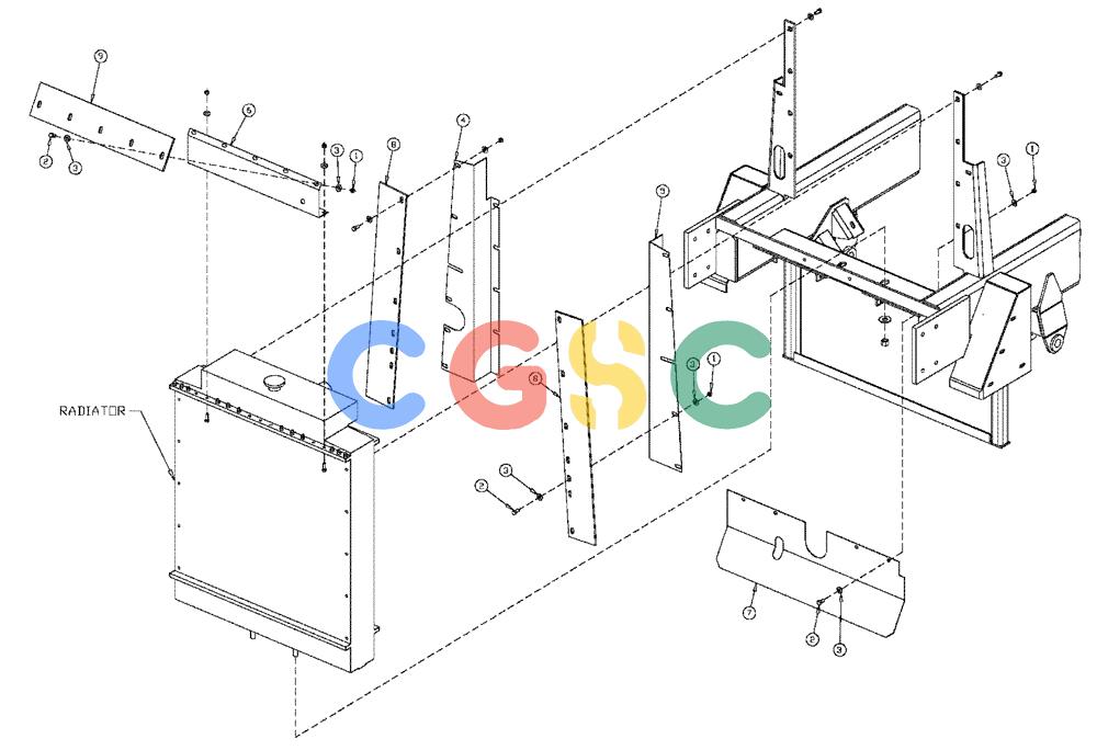 凯斯零件查询(4330) - TITAN FLOATER (6/98-8/99) (02-013) - RADIATOR COWLING GROUP Case Agriculture