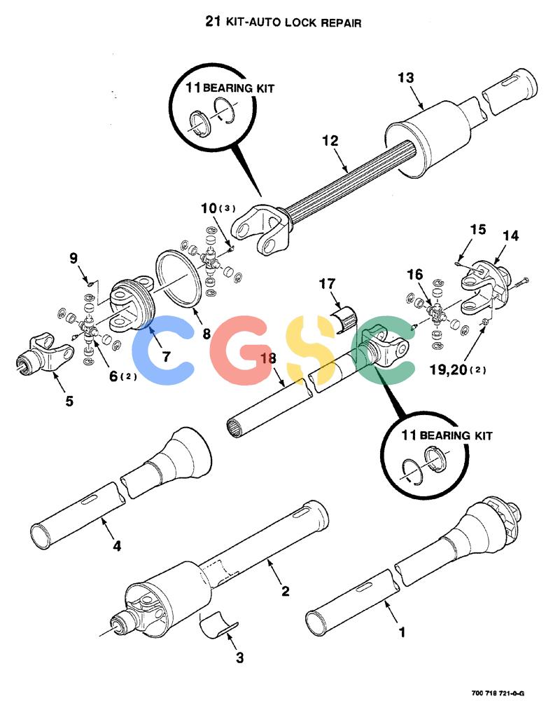 凯斯零件查询(RS561A) - CASE IH ROUND BALER (1/99-12/00) (2-002) - IMPLEMENT DRIVELINE ASSEMBLY, 540 RPM Case Agriculture