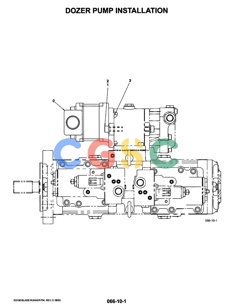神钢零件查询(ED190LC-6E) - BLADE RUNNER EXCAVATOR/DOZER BTW YL03U0136 - YL03U0292 (1/05-12/06) (01-013) - DOZER PUMP INSTALLATION Kobelco